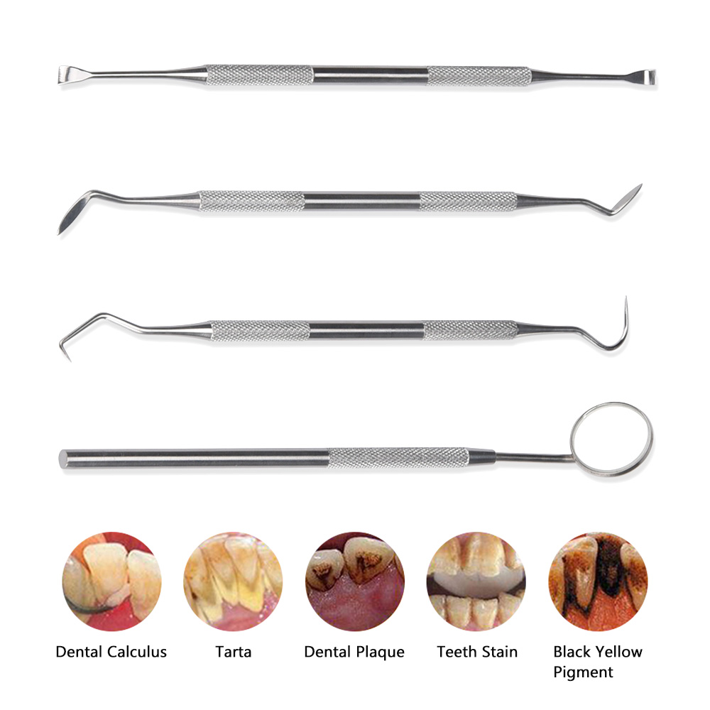 4Pcs Set Tartar Scraper Scaler - Teeth Whitening Mouthwash recension och pris