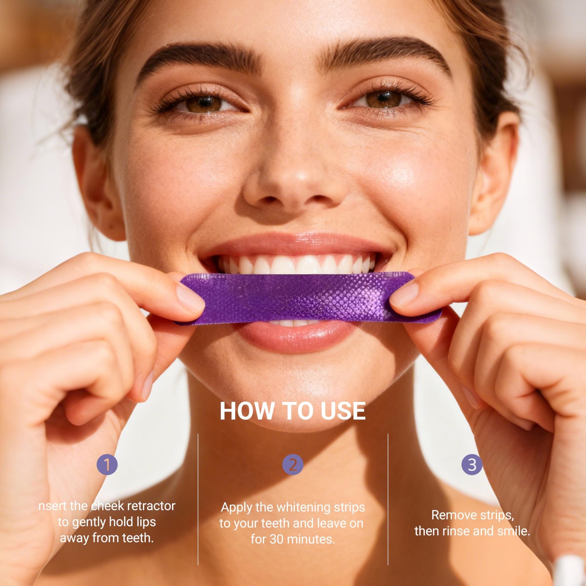 Purple Teeth Whitening Strips  - Teeth Whitening Kit recension och pris
