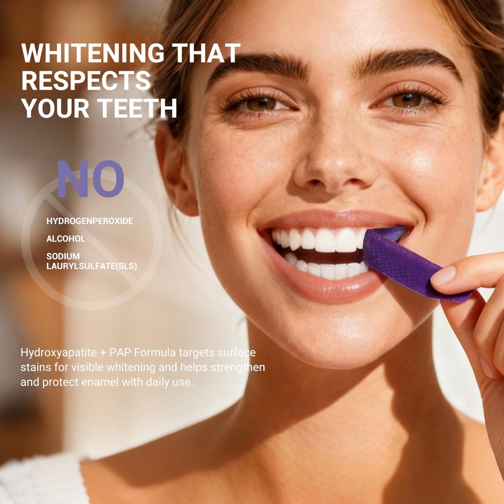Purple Teeth Whitening Strips  - Teeth Whitening Kit recension och pris
